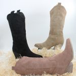 Stivali Texani donna Stivaletti Camperos Comodi Scamosciati 902 | eBay