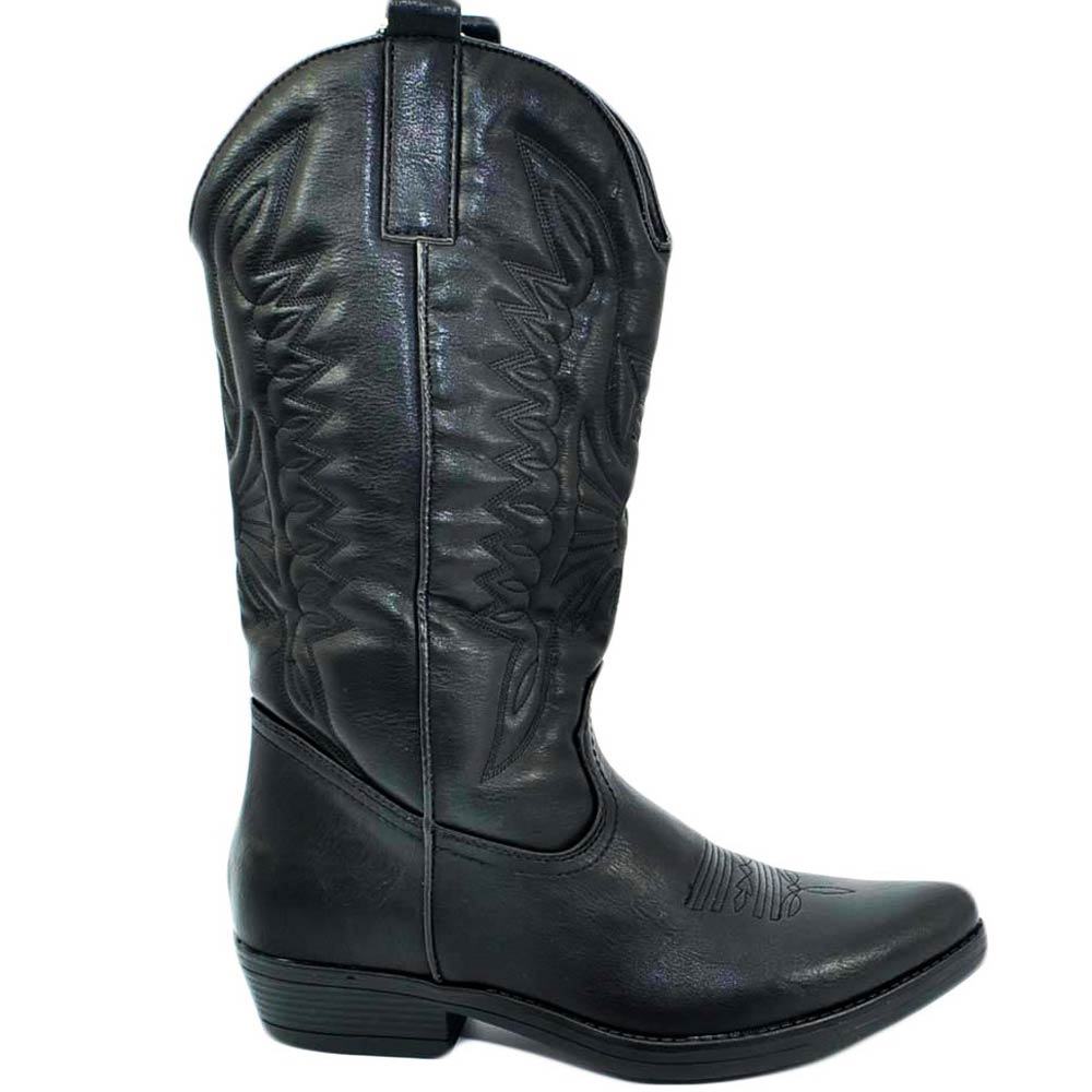 camperos-donna-677vii.jpg Stivali donna camperos texani stile western neri con fantasia laser su pelle tinta unita altezza polpaccio donna stivali Malu Shoes | MaluShoes - immagine 1