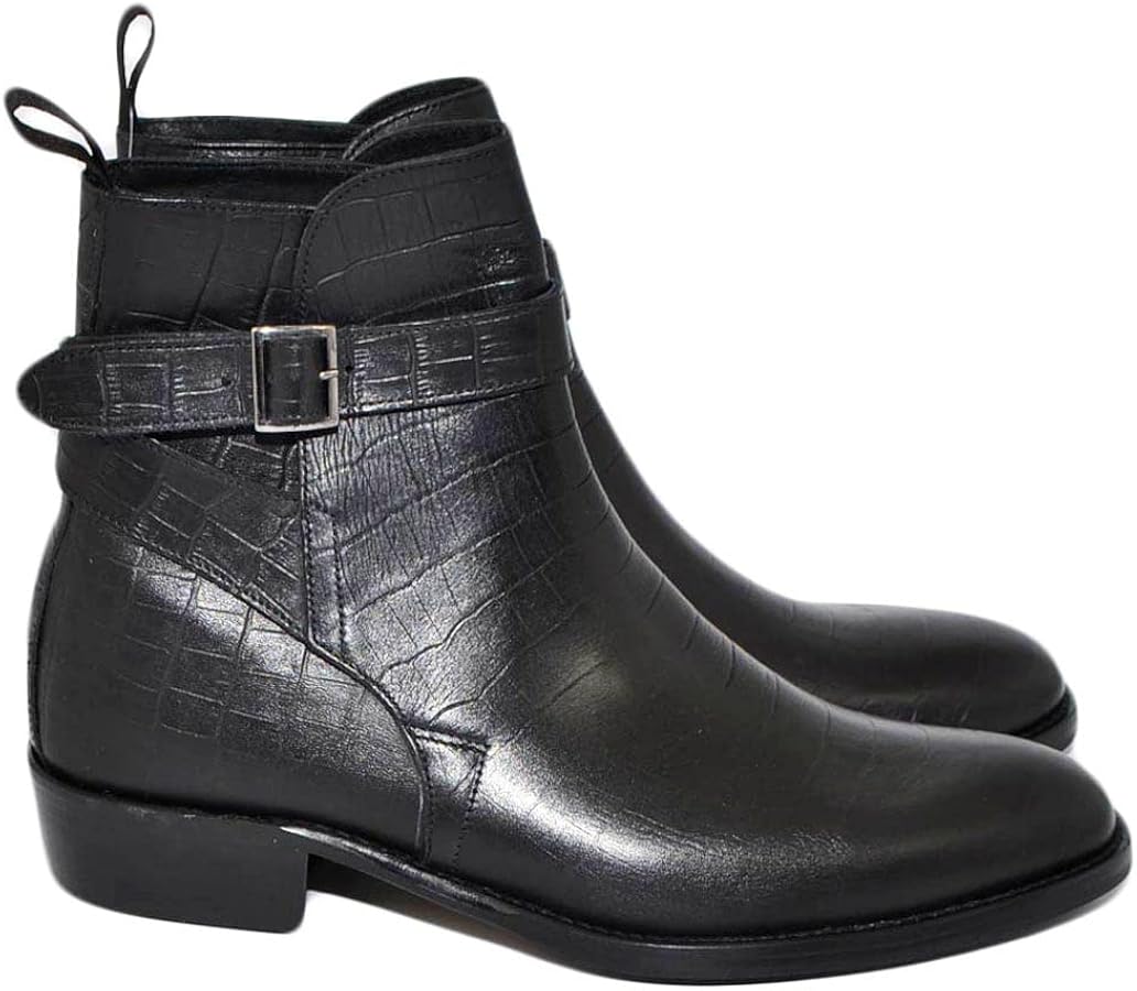 camperos-uomo-536jgr.jpg Camperos Stivali Uomo LS Luisantiago Vera Pelle Anaconda pitonata Nero Cinghia Ottone Fondo Cuoio Handmade in Italy (39 EU) : Amazon.it: Moda - immagine 1