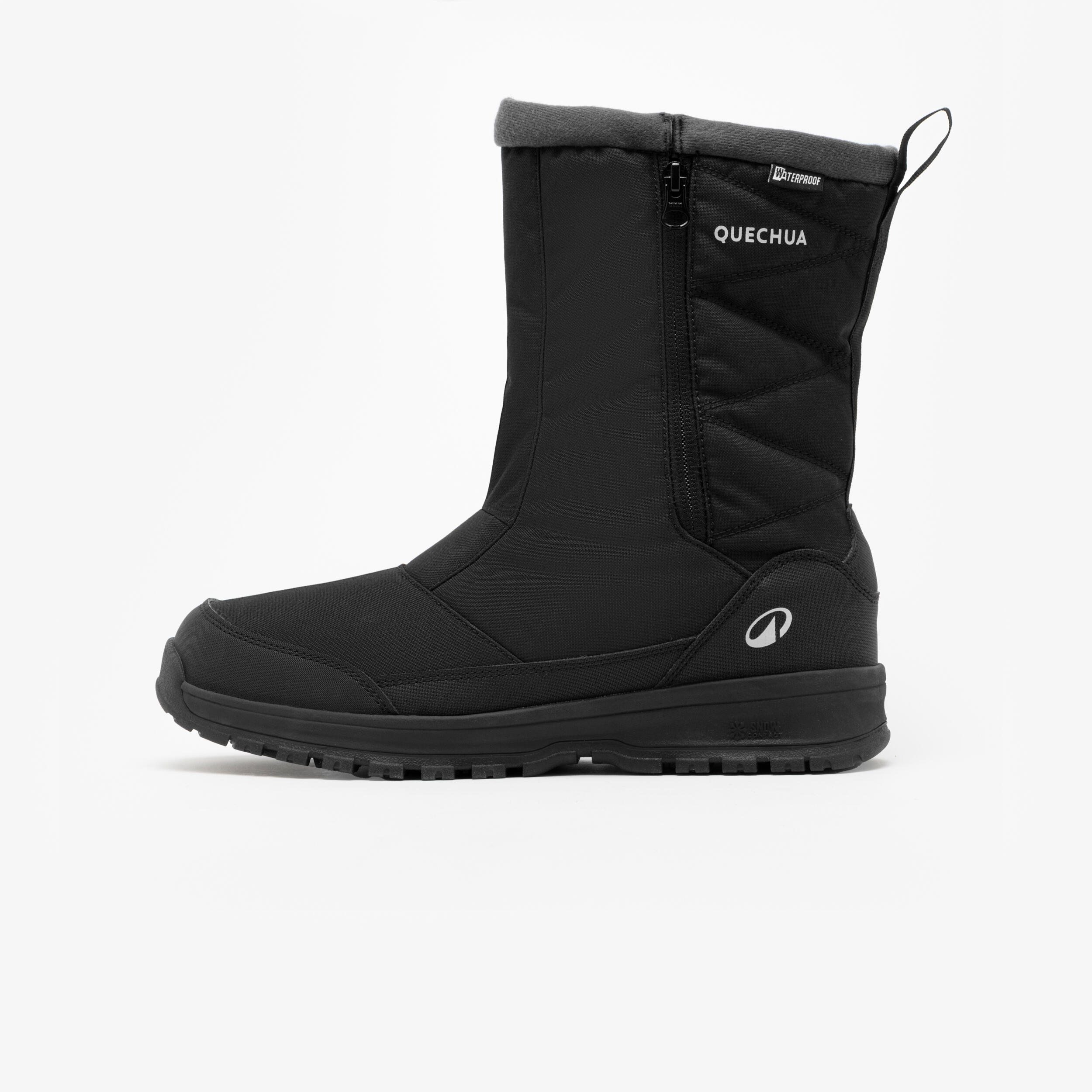 doposci-uomo-568nmw.jpg Doposci montagna uomo NH100 HIGH ZIP impermeabili neri - immagine 1
