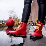 Stivaletti Dr Martens / Stivali invernali rossi / Stivali in pelle da donna Etsy Italia