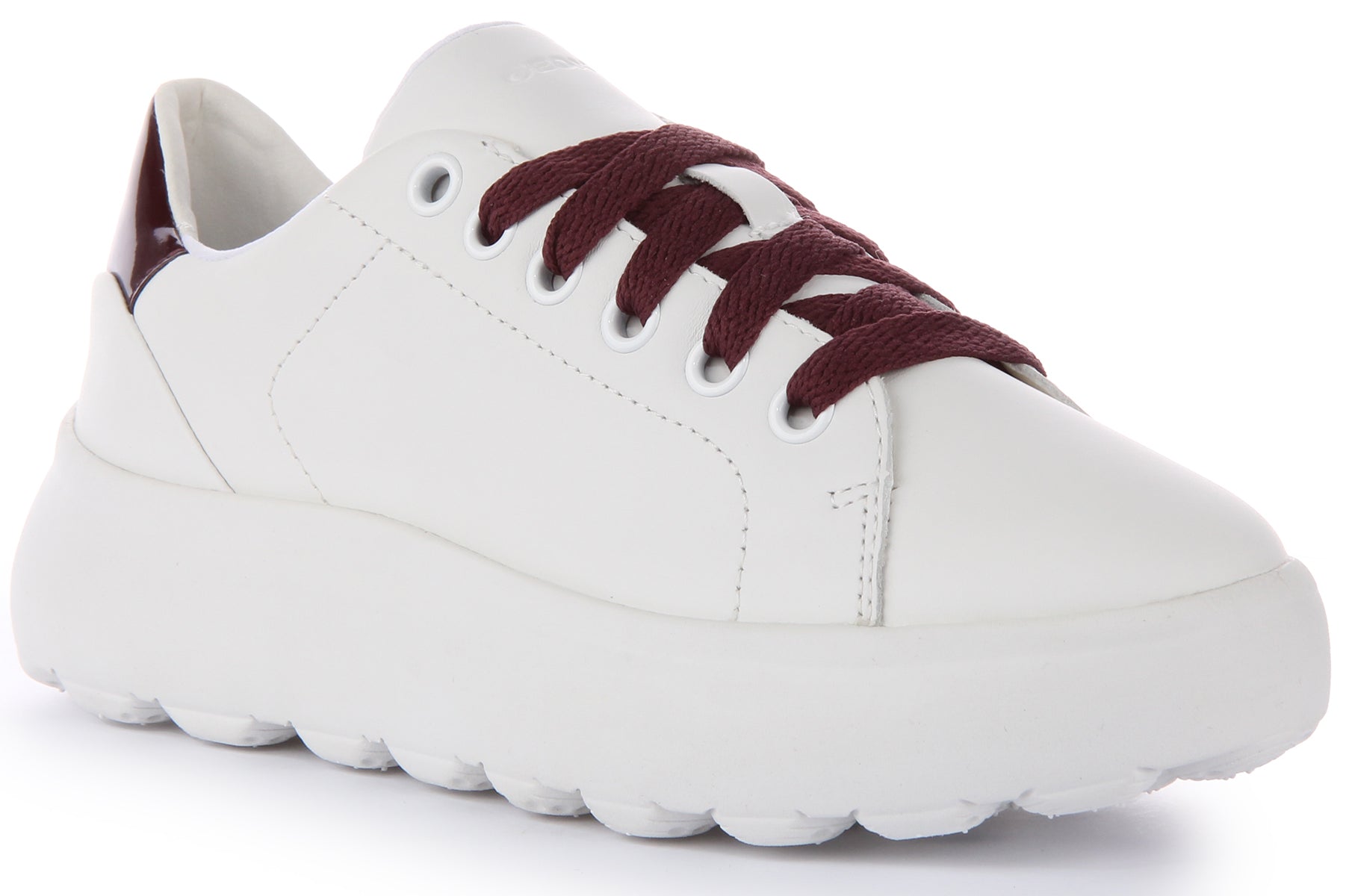 geox-spherica-donna-746sco.jpg Geox Spherica EC4.1 Scarpe da ginnastica allacciate in pelle sintetica da donna in bianco - immagine 1