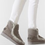 Stivali da neve Mou Eskimo 18 Glitter Logo Grigio | Escarpe.it