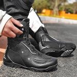 Scarpe da Moto con Imbottitura, Stivali da Moto da Uomo con Supporto per Caviglia Alto da Strada, Scarpe da Moto Impermeabili da Fuoristrada Casual,Nero,37 EU : Amazon.it: Auto e Moto