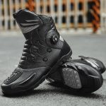 Scarpe da Moto con Imbottitura, Stivali da Moto da Uomo con Supporto per Caviglia Alto da Strada, Scarpe da Moto Impermeabili da Fuoristrada Casual,Nero,37 EU : Amazon.it: Auto e Moto
