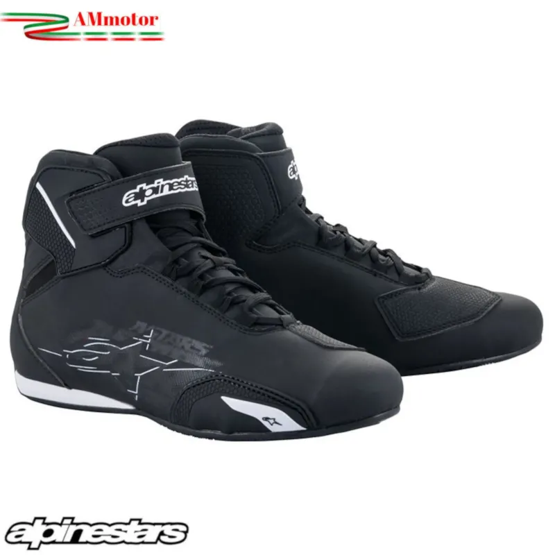 scarpe-moto-uomo-804bba.webp Scarpe Da Moto Sektor Shoe Alpinestars Black White Sportive Uomo - immagine 1