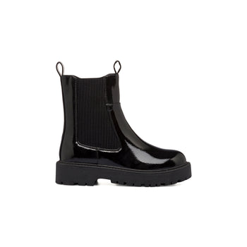 stivaletti-bambina-061qfu.jpg Stivaletti con elastico neri in vernice da bambina 10 Baci - immagine 1