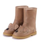 Donsje Stivaletto in Pelle Classic Wadudu Koala Imbottito in Lana! bambina