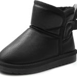 Apawwa Bambini Stivali da Neve, Ragazze e Ragazzi Stivali Invernali, ND53 Black Size 31 : Amazon.it: Moda