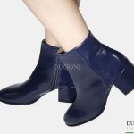 Stivaletto in pelle verlux blu D1827