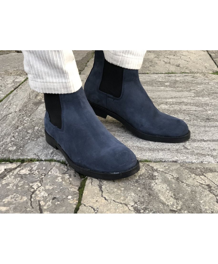 stivaletti-blu-279odh.jpg Stivaletto uomo, blu Vera pelle Made in Italy - immagine 1