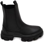 Stivaletti donna chelsea boots combat impermeabile ecopelle nero fondo alto carrarmato elastico made in italy donna stivaletti Malu Shoes | MaluShoes