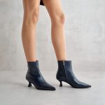 Stivaletto Blu Tacco a Rocchetto Contigo