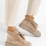 Stivaletti invernali donna Hazey beige