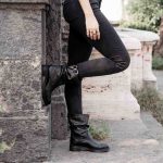 Stivali Donna Bassi Stivaletti Bassi Di Pelle Stivali Stivaletti Bassi Neri Stivali Biker Boots Stivaletti Di Pelle Nera Stivali Alti