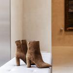 Stivaletti tacco 9cm camoscio marrone | Barca Stores