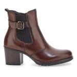 Stivaletti marroni in vera pelle con tacco a blocco PITTARELLO CLASS 3047 da donna | Pittarello