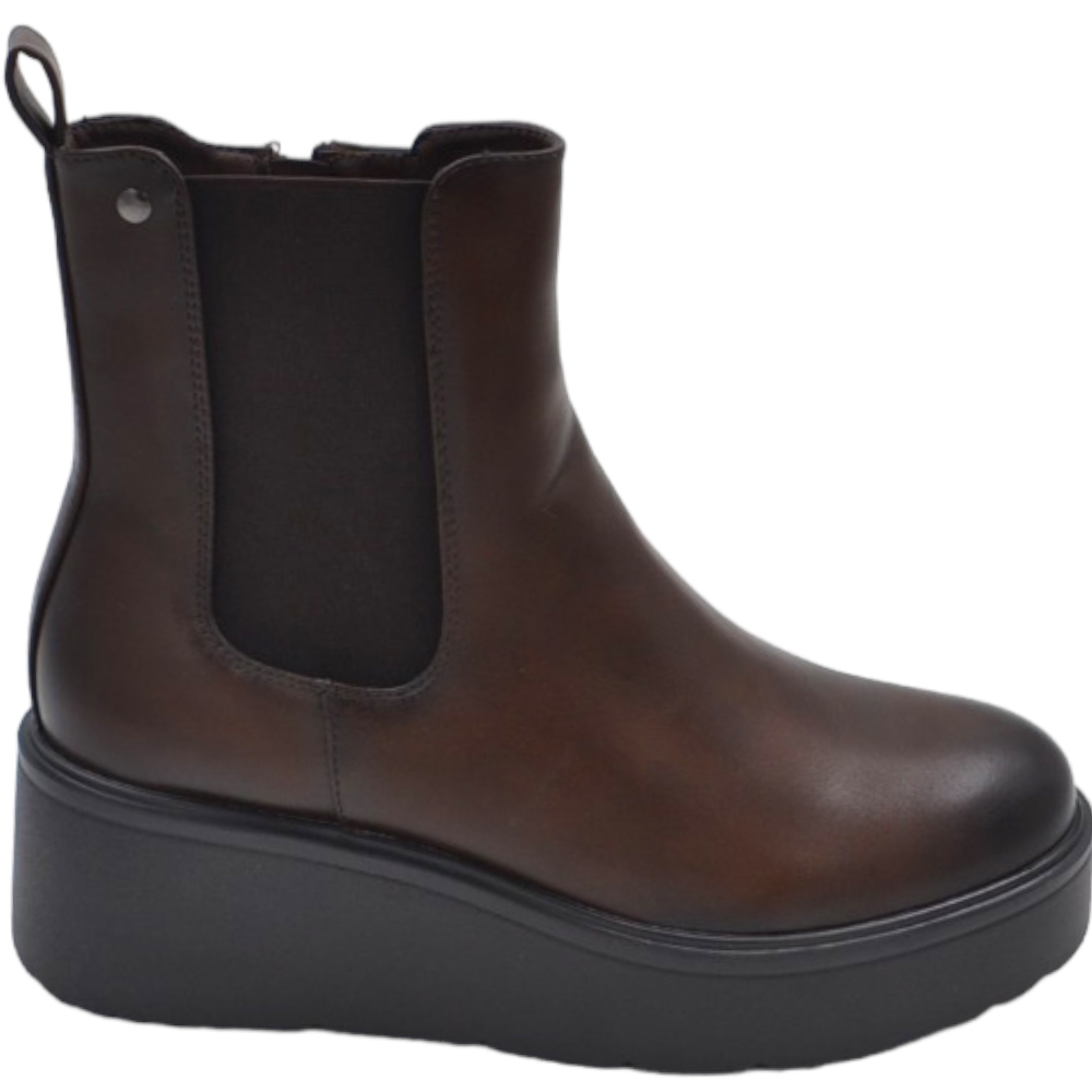stivaletti-donna-marroni-587phj.jpg Stivaletti donna platform zip laterale boots combat marrone nero impermeabile fondo alto zeppa 5cm moda tendenza donna stivaletti Malu Shoes | MaluShoes - immagine 1
