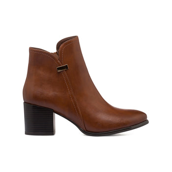 stivaletti-marroni-991yva.jpg Stivaletti marroni da donna con zip laterale e tacco 6 cm Lora Ferres - immagine 1