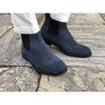 Stivaletto uomo, blu Vera pelle Made in Italy