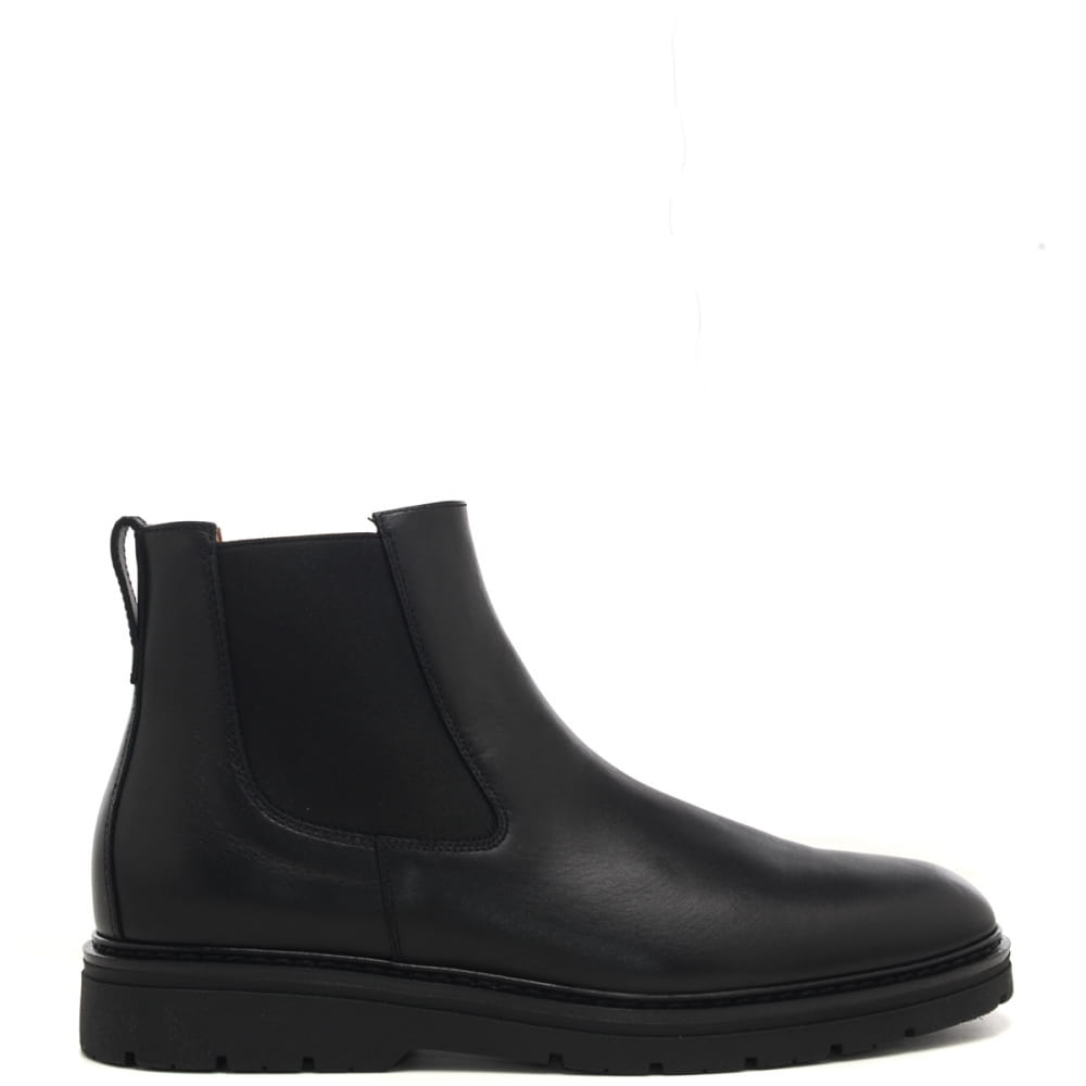 stivaletti-uomo-pelle-159ljo.jpg Nerogiardini stivaletti chelsea uomo in pelle neri - immagine 1