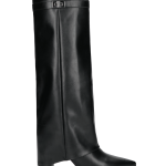 LILY stivali alti neri con risvolto – QUANTICLO®