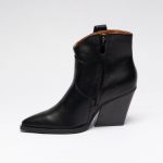 Sstore Camperos tronchetti da donna in ecopelle liscia tacco obliquo BLACK Stivali Donna