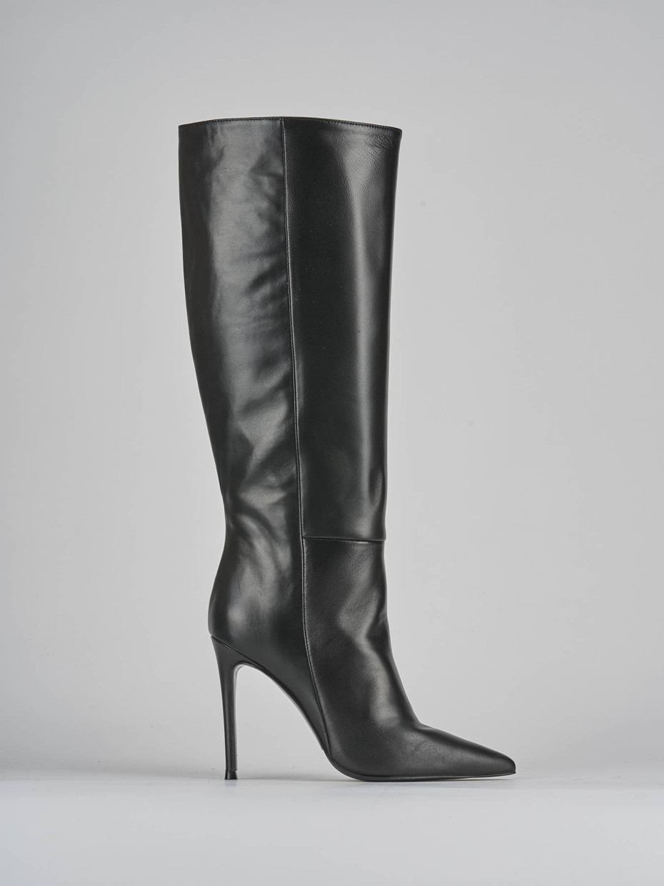 stivali-con-tacco-517cmc.jpg Stivali tacco 10cm pelle nero | Barca Stores - immagine 1