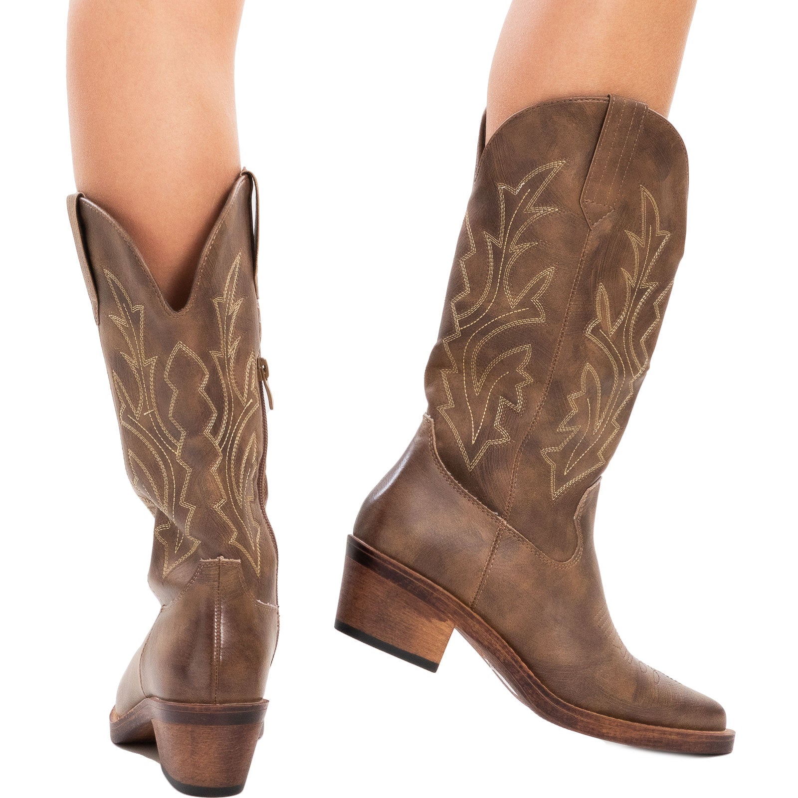stivali-cowboy-746hxt.jpg Stivali Donna Texani Cowboy Western Camperos G676 - immagine 1