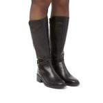 Stivali alti neri da donna in pelle P Essentials | PittaRosso
