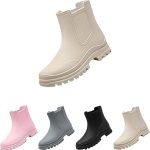 Stivali Pioggia Donna Stivaletti Donna In Gomma Impermeabili Stivaletti Pvc Antivento Stivali Da Pioggia Da Donna Eleganti Scarpe Da Pioggia Pioggia Stivaletto Rain Per Giardinaggio E Pesca Chelsea : Amazon.it: Moda