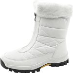 Stivali da neve da donna, invernali, impermeabili, con chiusura lampo, caldi e confortevoli, imbottiti, da donna, bianco, 37 EU : Amazon.it: Moda
