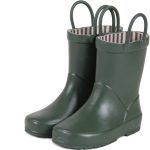 Mr.Tiggle Stivali da Pioggia in Gomma Foderati in Cotone Verde Opaco unisex (bambini)