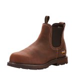 Groundbreaker Chelsea stivali da lavoro impermeabili da uomo con puntale in acciaio Dark Brown 39