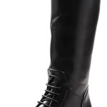 Stivali da Uomo in Pelle Alti al Ginocchio Stivali da Equitazione Calzature per spettacoli teatrali Gamba Larga Stivale Lungo a metà Polpaccio,Nero,38 EU : Amazon.it: Moda