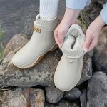 Stivali di gomma da uomo, foderati, impermeabili, da lavoro, in gomma, antiscivolo, da pioggia, beige., 36 EU : Amazon.it: Moda