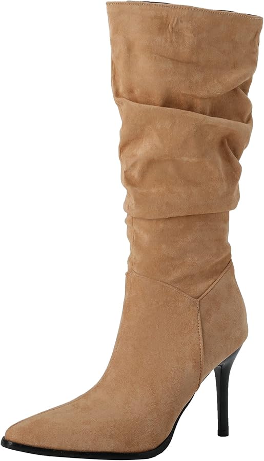 stivali-donna-tacco-149rhu.jpg Stivali da Donna a Metà Polpaccio con Tacco a Spillo, Stivali da Vestito Eleganti Senza Chiusura Stivali Alti Tacco Alto Appuntito 277 Apricot Numero 34 EU : Amazon.it: Moda - immagine 1
