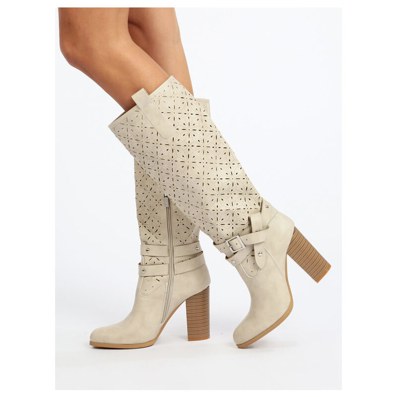 stivali-estivi-donna-819ibg.jpg Stivali Donna Stivaletti Estive Stivaletti Estivi Tronchetti Primaverili Beige Stivali Donna Stivaletto Con Tacco Estivo Tacco Tronchetto Donna Beige Stivaletto Estivo Con Tacco - immagine 1