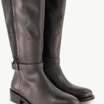 Stivali in pelle con gambale XL, larghezza H, nero | Ulla Popken