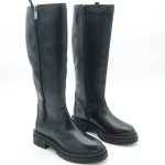Geox Iridea Stivale in pelle con lampo col.nero