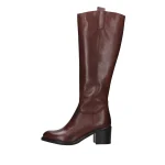 Accademia STIVALI TACCO ALTO IN PELLE CON ZIP DONNA MARRONE Step By Step Shop