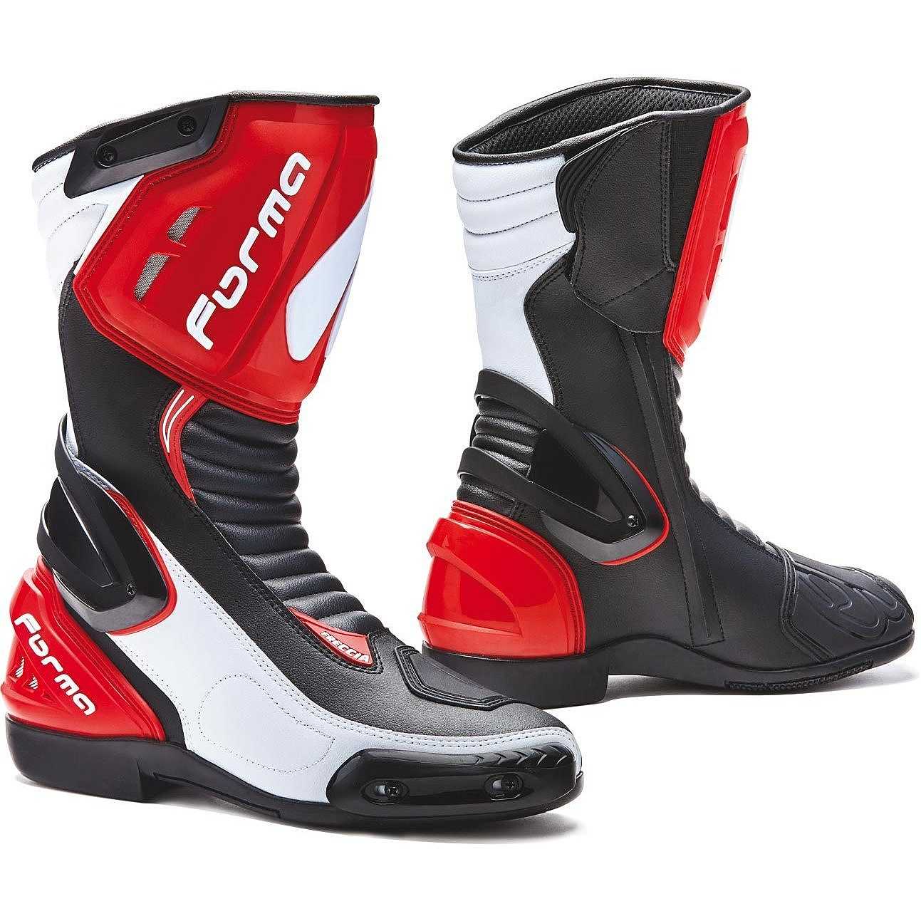 stivali-moto-876kiq.jpg Stivali Moto Racing Forma FRECCIA Nero Bianco Rosso Vendita Online Outletmoto.eu - immagine 1
