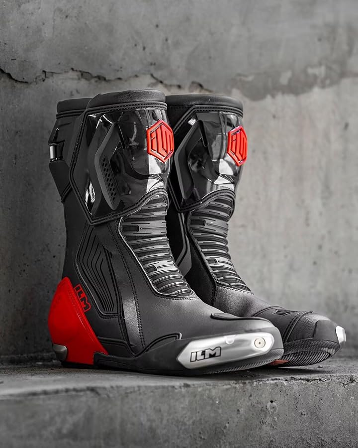 stivali-moto-991bgu.jpg ILM Stivali Moto Uomo Donna Motocross e Strada Doppia Struttura Ventilazione Ottimizzata Antiscivolo CE Modello BRC1,Red Stivali : Amazon.it: Auto e Moto - immagine 1