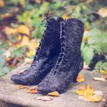 Stivali gotici neri stringati: scarpe vittoriane steampunk "Josephine" Etsy Italia