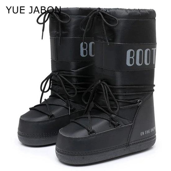 stivali-neve-donna-785lgj.jpg Stivali da neve donna 2026 con plateau e lacci – snow boots imbottiti invernali medio polpaccio, calzatura fashion per neve e città - immagine 1