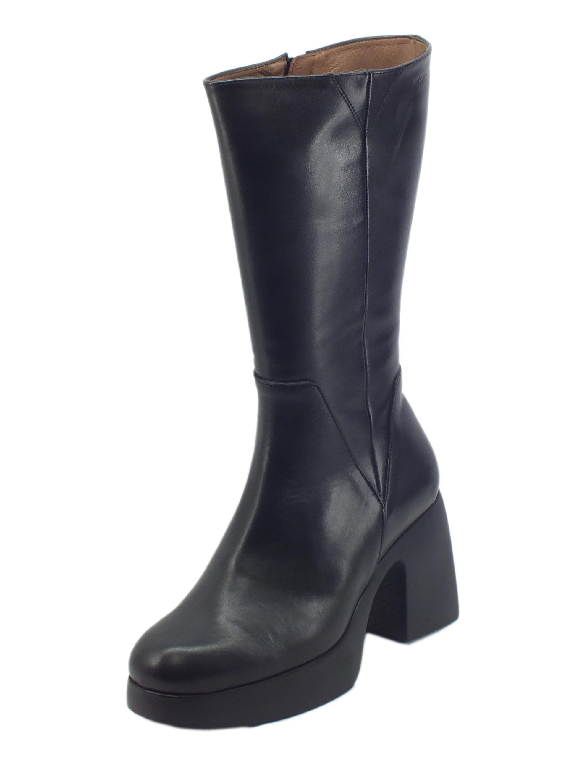 stivali-per-donna-873fnf.jpg Wonders H 4922 Iseo I Negro Stivali per Donna in pelle tacco alto - immagine 1