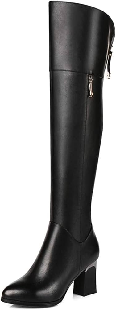 stivali-sopra-il-ginocchio-931izd.jpg Stivali sopra Il Ginocchio da Donna, Stivali Elasticizzati alla Coscia Sexy in Vera Pelle Caldi e Confortevoli (Black 35 EU) : Amazon.it: Moda - immagine 1