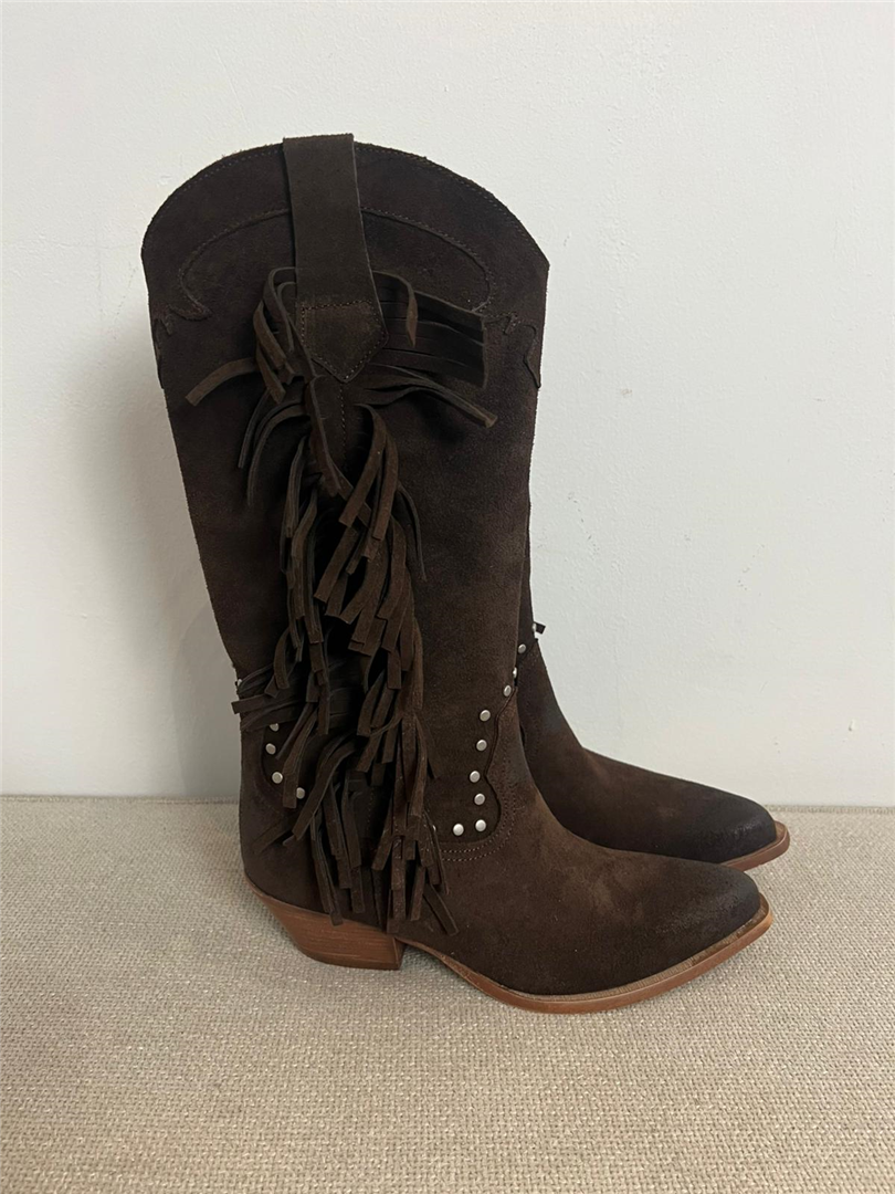 stivali-texani-donna-904byg.png Stivali Texani Frange Borchie Via Mondana | Western SS 2026 – Chickster's Vicolo Pescara - immagine 1