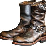 Stivali da uomo in pelle nera da cowboy, da motociclista, punta tonda, senza lacci, a metà polpaccio, con fondo piatto : Amazon.it: Moda