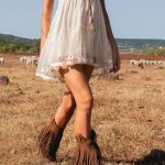 Stivali Texani donna Weston con frange | Old West – bandanashop.it
